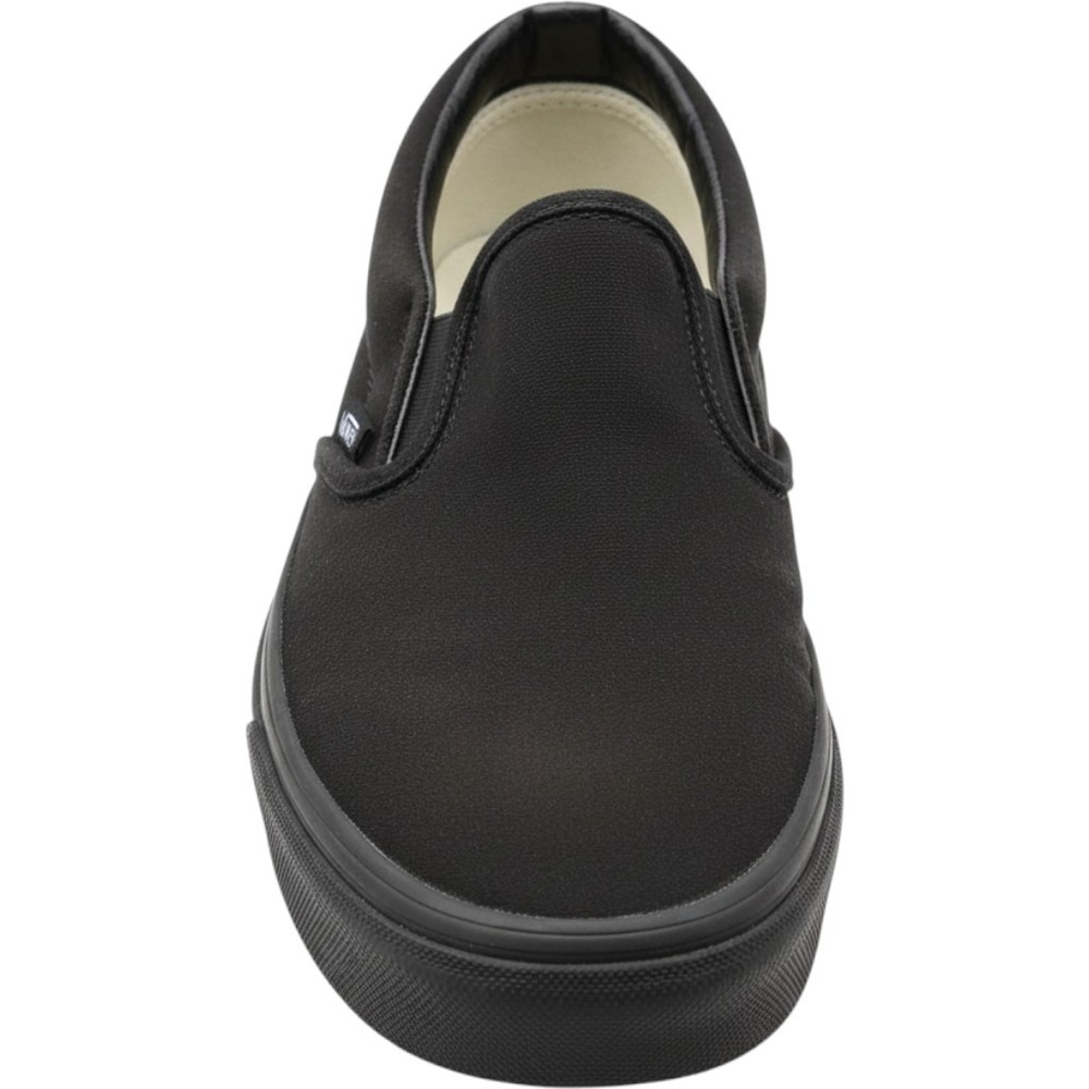 Vans Classic Slip-On Triple Black Canvas Skate Shoes Low Top Sneakers Mens 10.5